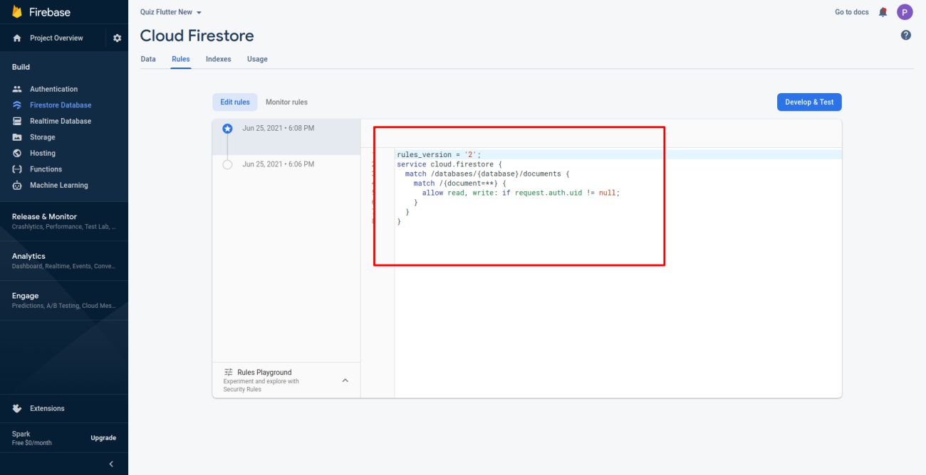 Change Security Rules