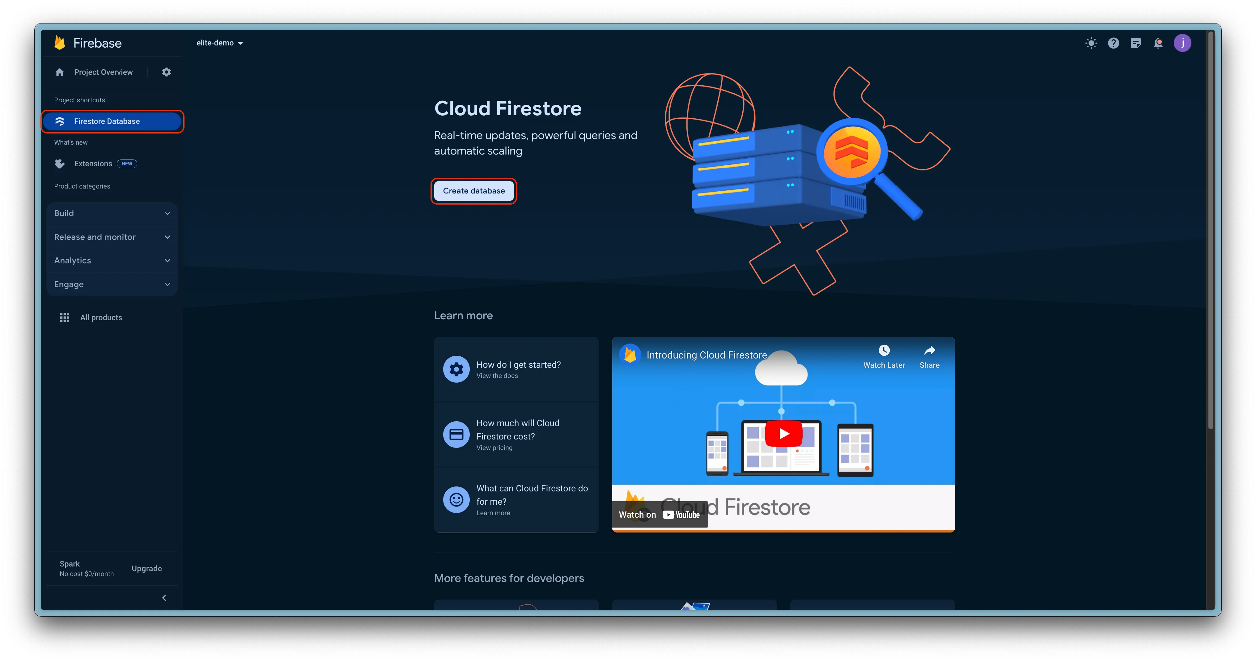 Create Firebase Database